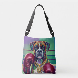 Modern Pop Art Boxer Dog Boxing Athlete 360° Tragetaschen Mit Langen Trägern