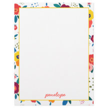 Modern Poppy Floral Muster Korallen Name