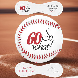 Modern Positiv Lustig 60 Na und 60. Geburtstag Baseball