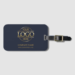 Modern präsentiertes Logo für Navy Blue Corporate Gepäckanhänger