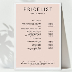 Modern, Preisliste Poster