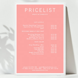 Modern, Preisliste Poster