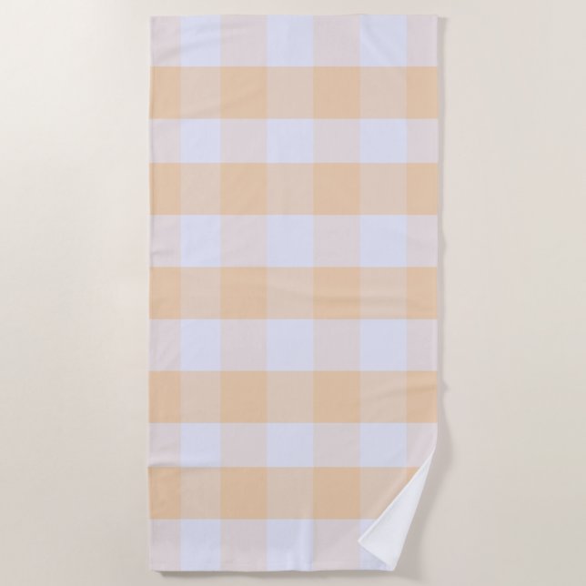Modern Preppy Gingham Strandtuch (Vorderseite)
