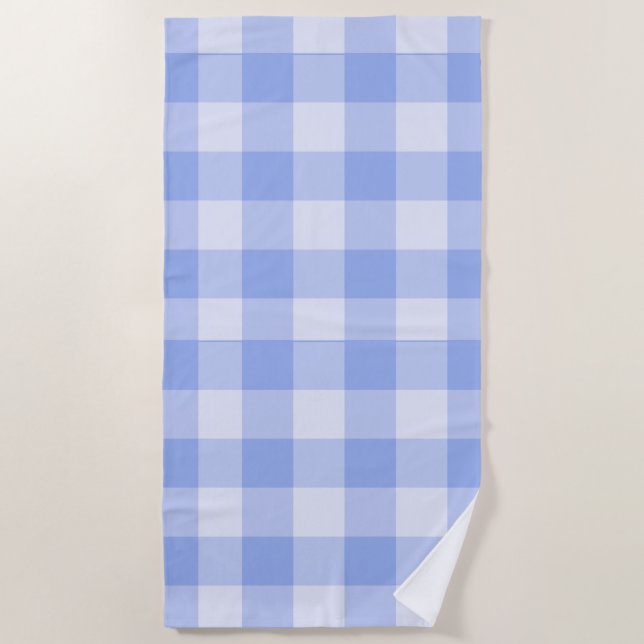 Modern Preppy Gingham Strandtuch (Vorderseite)