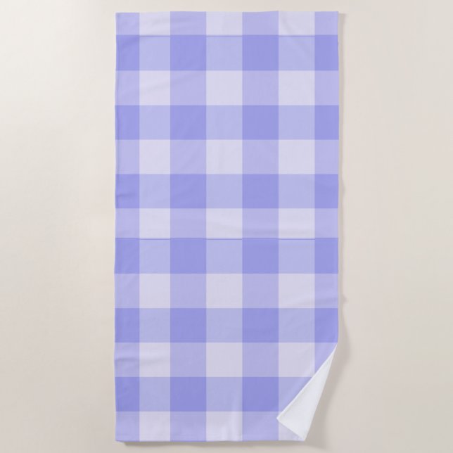Modern Preppy Gingham Strandtuch (Vorderseite)