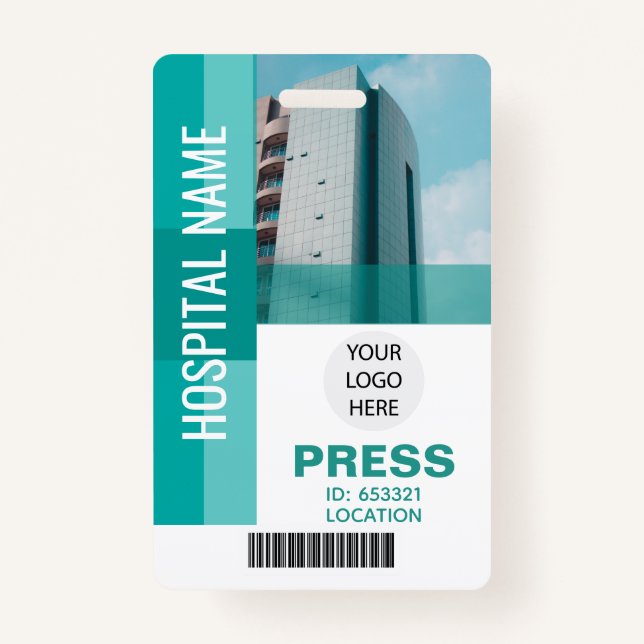 Modern Press Bar code, Logo ID Ausweis (Vorderseite)