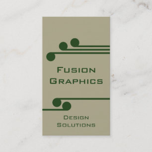 Modern Pro Business Card, Beige und Forest Green Visitenkarte