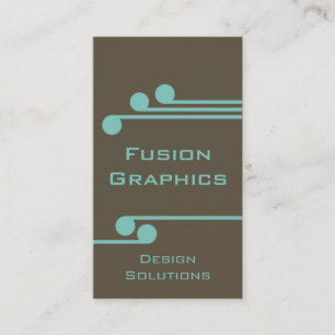 Modern Pro Business Card, Braun und Türkis Visitenkarte