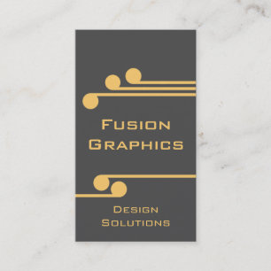 Modern Pro Business Card, Grau und Light Orange Visitenkarte