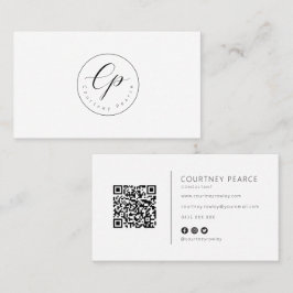 Modern professional business card with QR code Visitenkarte