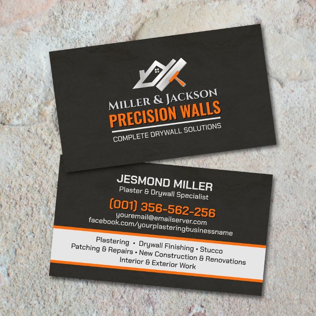 Modern Professional Drywall Plastering Services  Visitenkarte (Von Creator hochgeladen)