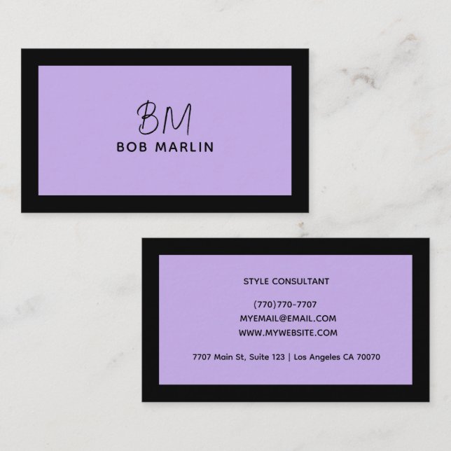 Modern Professional Minimalist Executive Generic Visitenkarte (Vorne/Hinten)