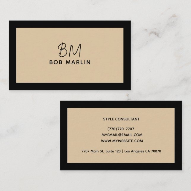 Modern Professional Minimalist Executive Generic Visitenkarte (Vorne/Hinten)