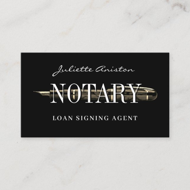 Modern professional notary public Business Card Visitenkarte (Vorderseite)