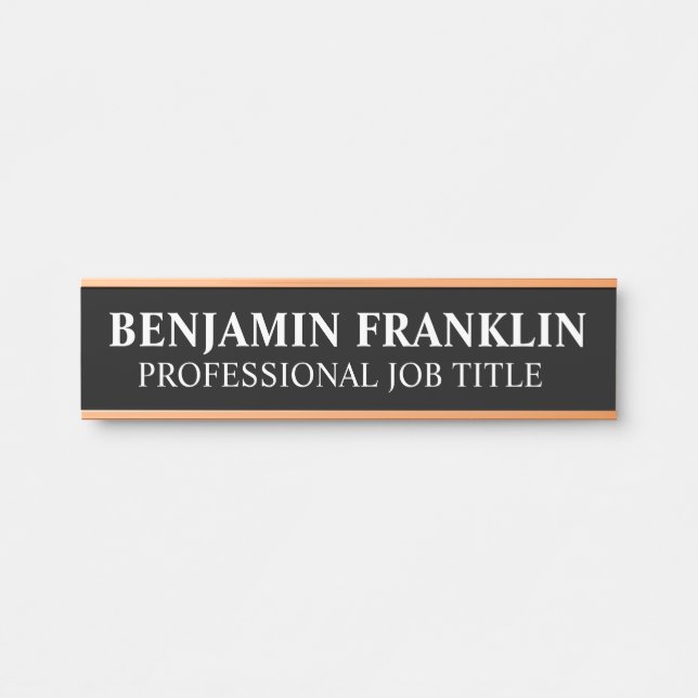 Modern Professional Office Door Sign Türschild (Vorderseite )