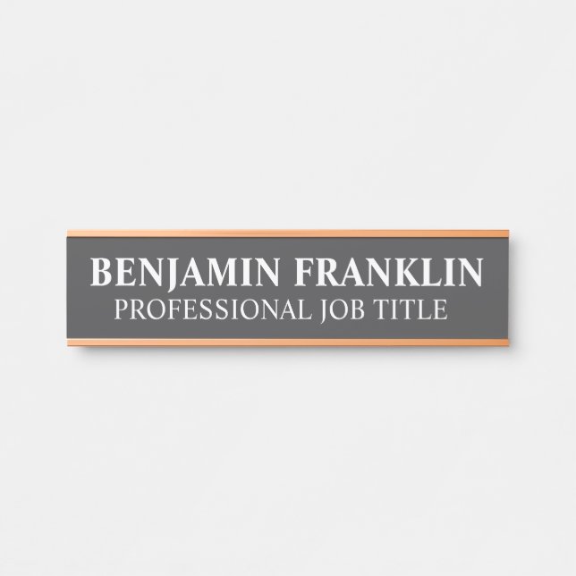 Modern Professional Office Door Sign Türschild (Vorderseite )