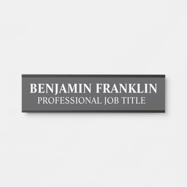 Modern Professional Office Door Sign Türschild (Vorderseite )