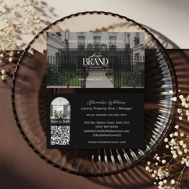Modern Professional Photo Rental Property Logo Visitenkarte (Modern Professional Photo Rental Property Logo Business Card)