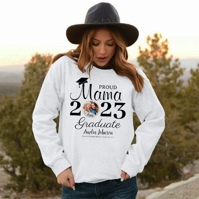 Modern Proud Mama | 1 FOTO ABSCHLUSS T-Shirt (Modern Proud Mama | 1 Photo Graduation T-Shirt)
