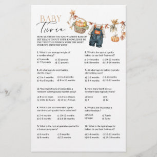 Modern Pumpkin Baby Showtrivia Game