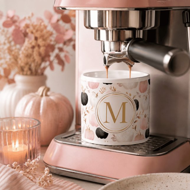 Modern Pumpkin Monogram - Personalisiert Initial Espressotasse (Von Creator hochgeladen)