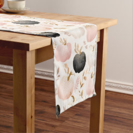 Modern Pumpkin Monogram - Personalisiert Initial Kurzer Tischläufer