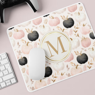 Modern Pumpkin Monogram - Personalisiert Initial Mousepad