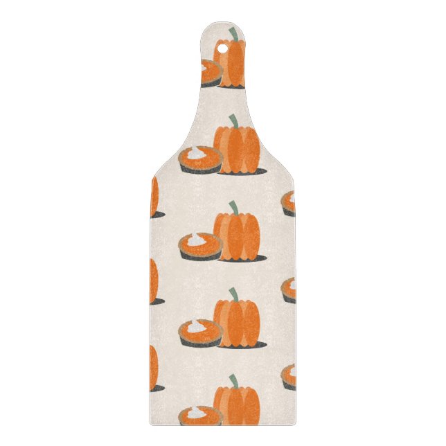 Modern Pumpkin Pumpkin Pie Muster Creme Schneidebrett (Vorderseite)