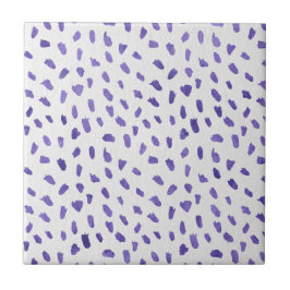 Modern Purple Dots Fun Spots Ceramic Tile Fliese