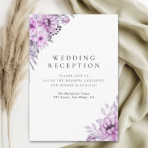 Modern Purple Floral Wedding Stationery