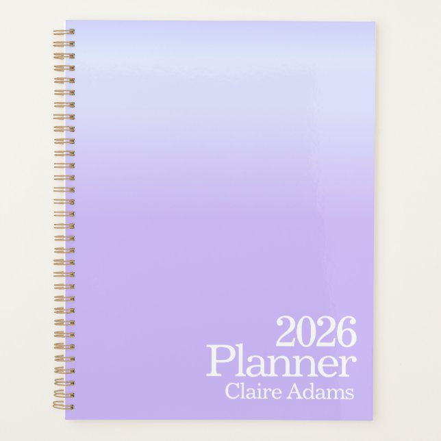 Modern Purple Ombre Planner (Devant)