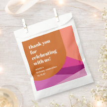 Modern Purple Rust Art Custom Birthday Thank You