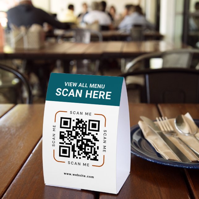 Modern QR Code | Digital Menu  Tischaufsteller (In Situ (Restaurant))