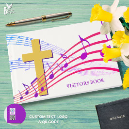 Modern QR Logo Church Easter Guest Book Gästebuch