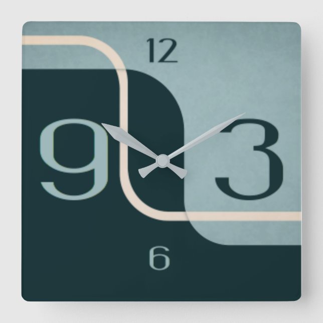 Modern Quadratische Wanduhr (Vorderseite)