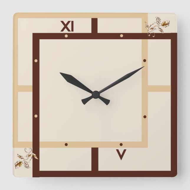 Modern Quadratische Wanduhr (Vorderseite)