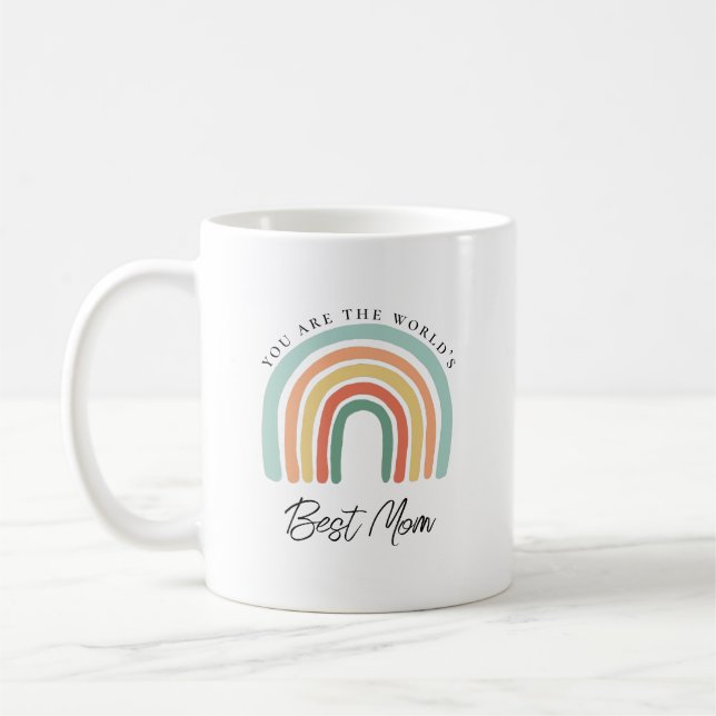Modern Rainbow Best Mama Mothers Day Gift Kaffeetasse (Links)
