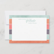 Modern Rainbow Stripes Word of Advice Cards