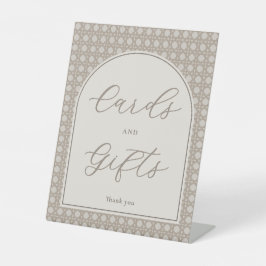 Modern Rattan Bridal Shower Cards And Gifts Sockelschild