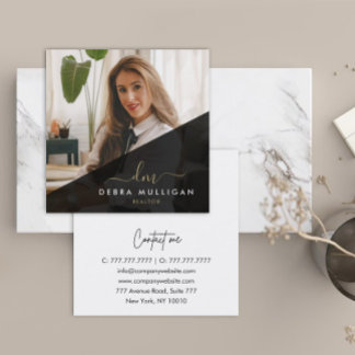 Modern Real Anwesen Agent Business Card Quadratische Visitenkarte