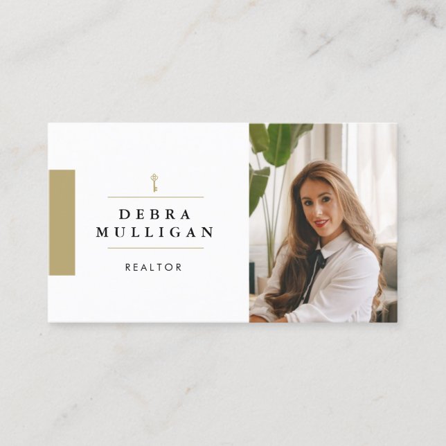 Modern Real Anwesen Agent Business Card Visitenkarte (Vorderseite)