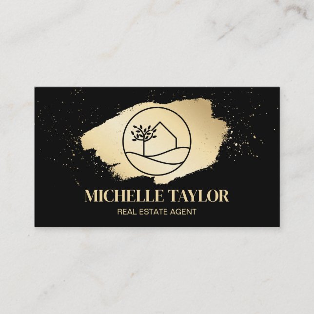 Modern Real Anwesen Business Card Visitenkarte (Vorderseite)