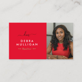 Modern Real Anwesen Monogram Business Card Visitenkarte