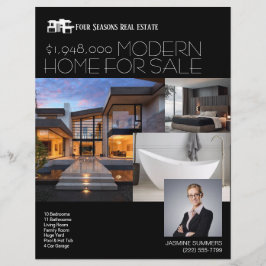 MODERN Real Anwesen Realty Flyer zum Verkauf
