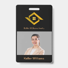 Modern Real Estate Black and gold custom logo Ausweis