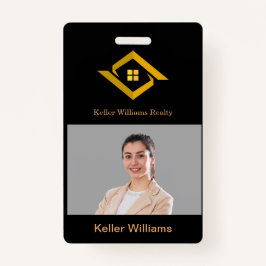 Modern Real Estate Black and gold custom logo  Ausweis