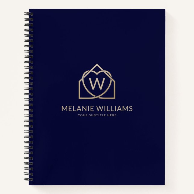Modern Real Estate Promotional Realtor Logo Notizbuch (Vorderseite)