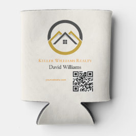 Modern Real Estate white and gold custom logo  Dosenkühler
