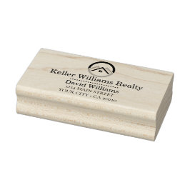 Modern Real Estate white and gold custom logo  Gummistempel