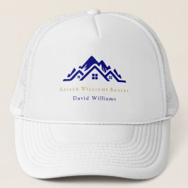 Modern Real Estate white and gold custom logo  Truckerkappe